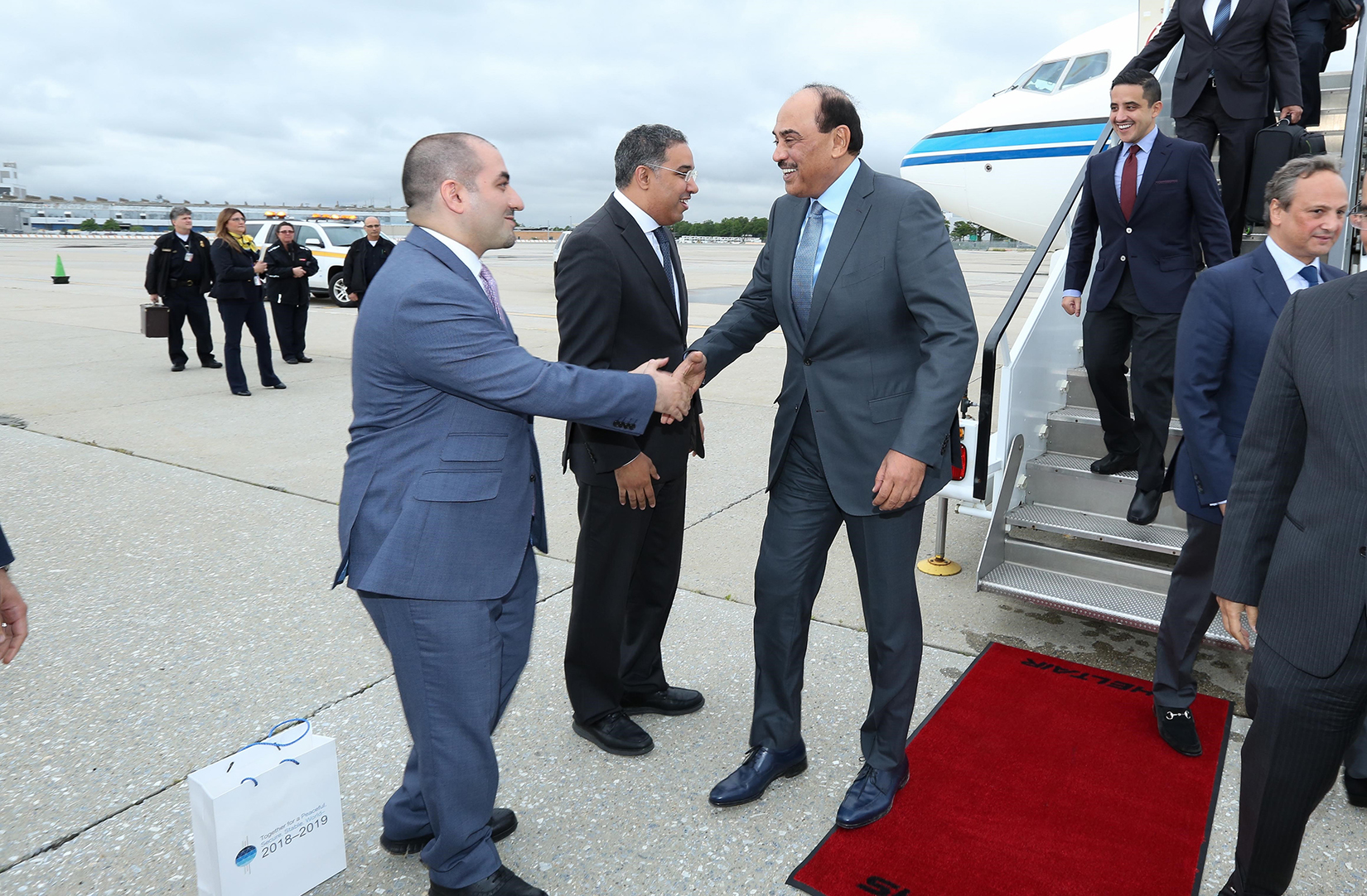 Foreign Minister Sheikh Sabah Khaled Al-Hamad Al-Sabah arrives in New York to take part in the UN's General Assembly session