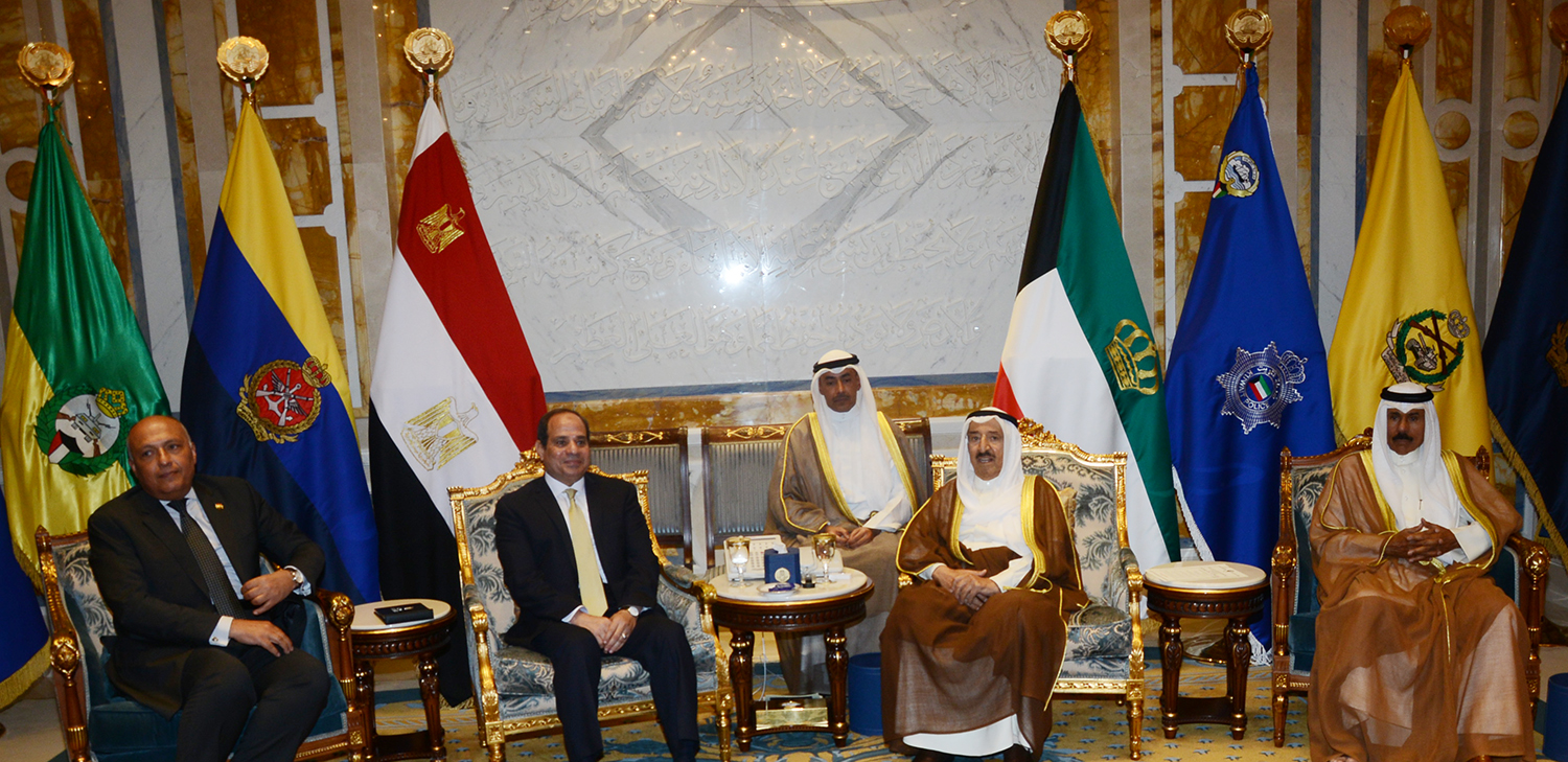 His Highness the Amir Sheikh Sabah Al-Ahmad Al-Jaber Al-Sabah received Egyptian President Abdelfattah Al-Sisi