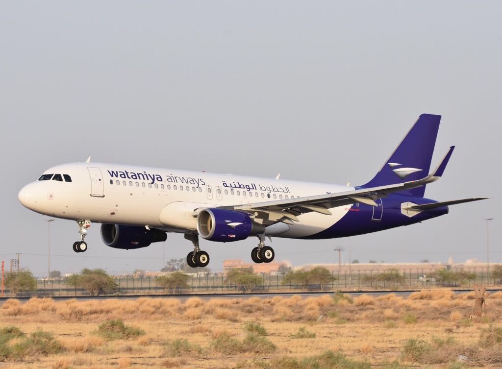 First Airbus (A-320) received by Wataniya Airways