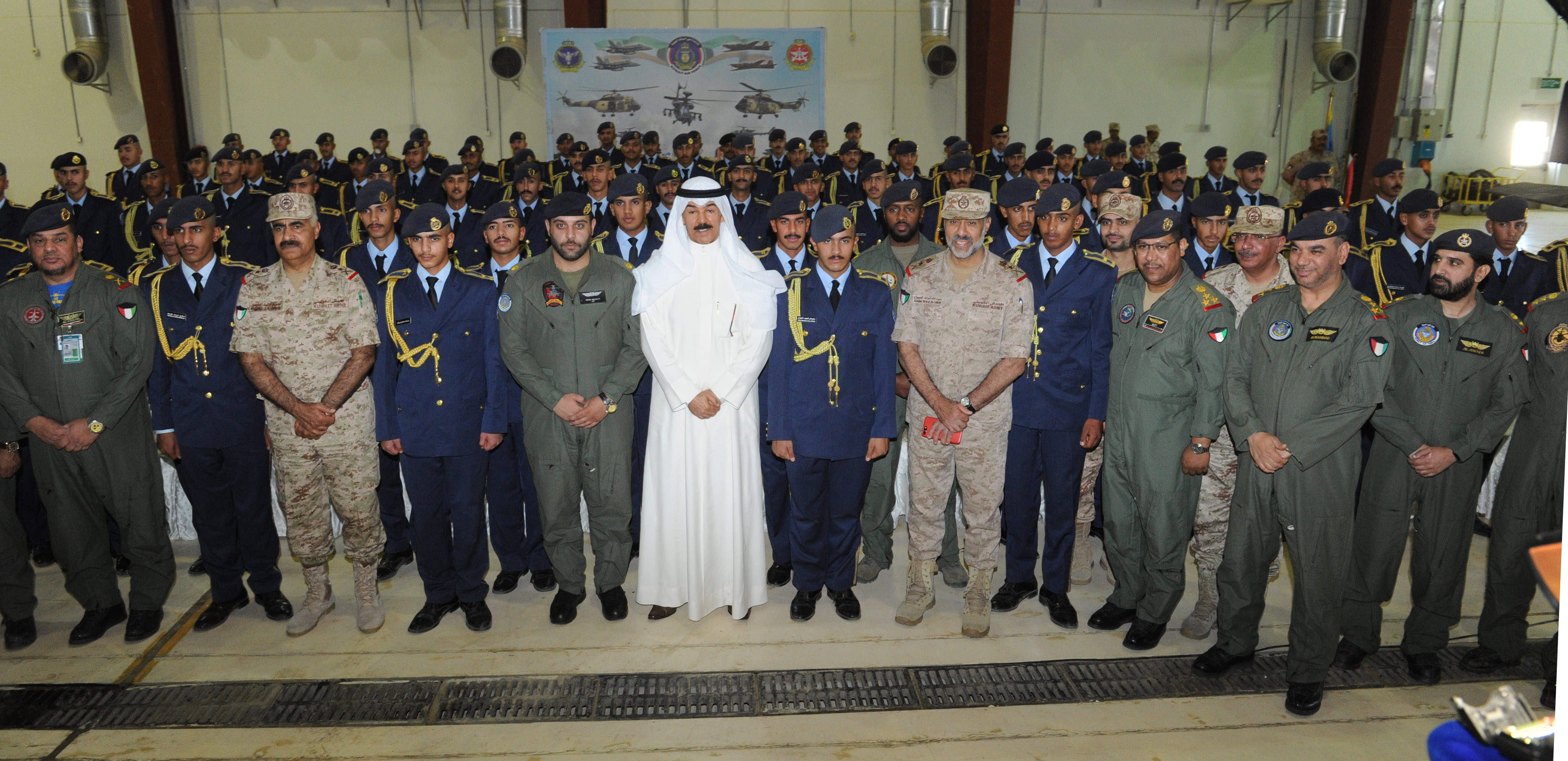 Deputy Prime Minister and Minister of Defense Sheikh Mohammad Al-Khaled Al-Hamad Al-Sabah Visiting the Ali Al-Salem Al-Sabah Air Base