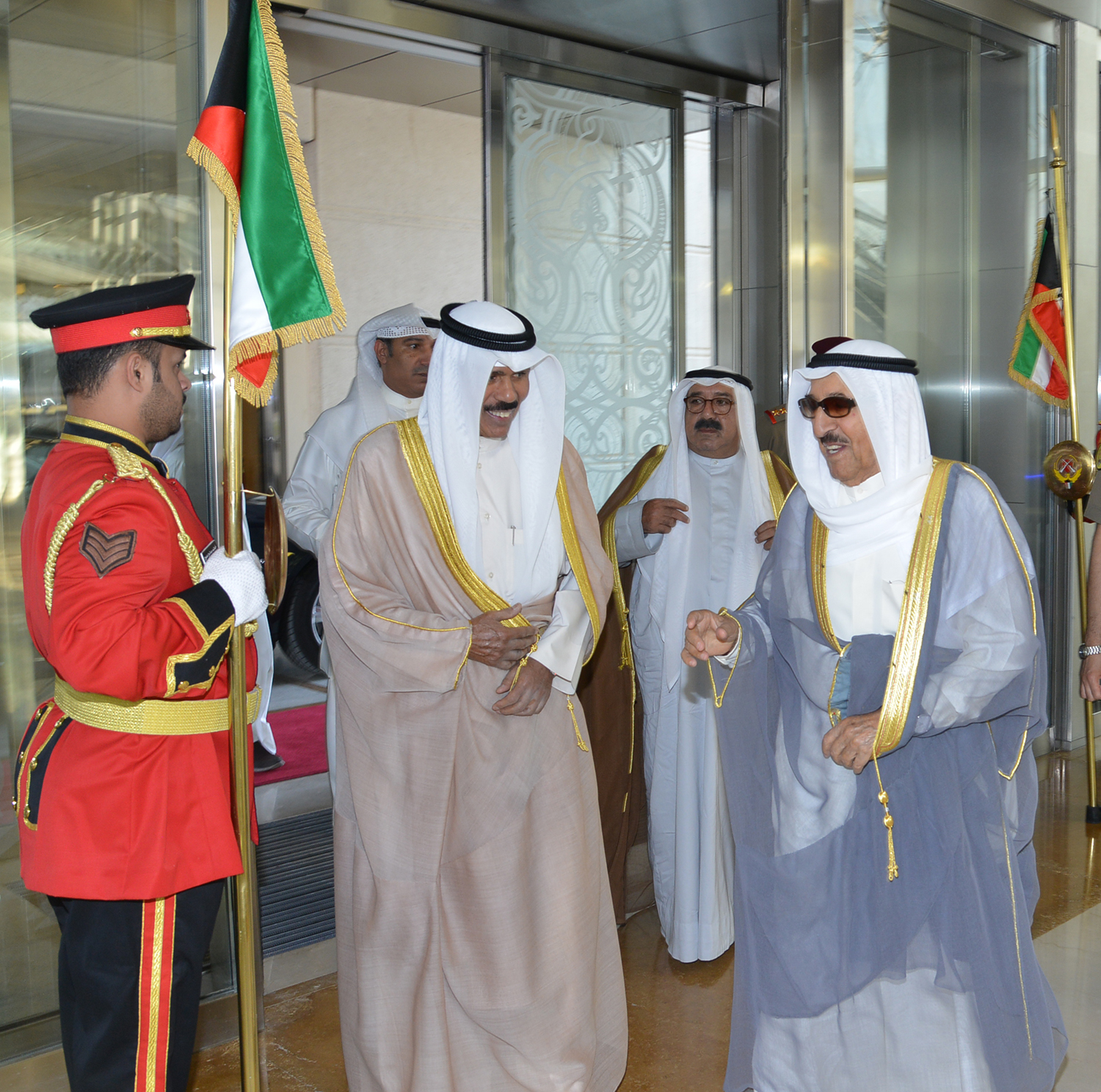 His Highness the Amir Sheikh Sabah Al-Ahmad Al-Jaber Al-Sabah leaves for Saudi Arabia
