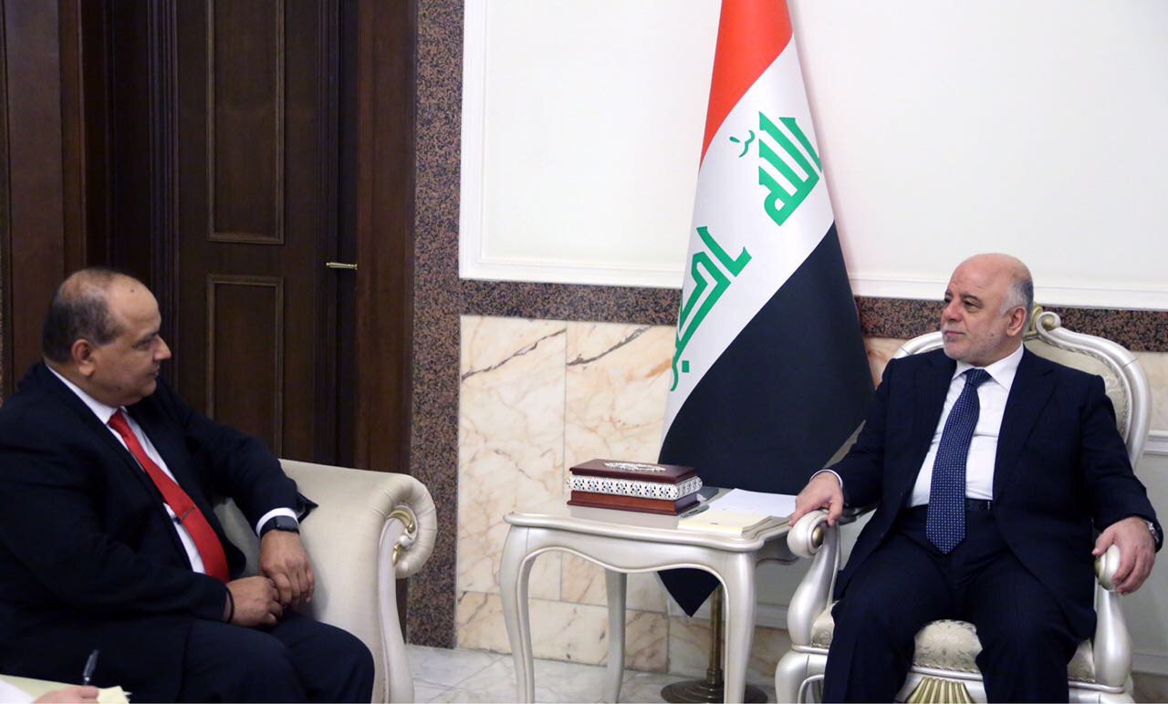 World Bank Regional Director Saroj Kumar meets with Iraq's Prime Minister Haidar Al-Abadi