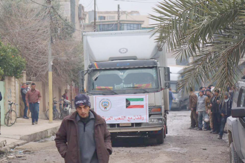 Kuwaiti relief aid delivered to the people of Mosul