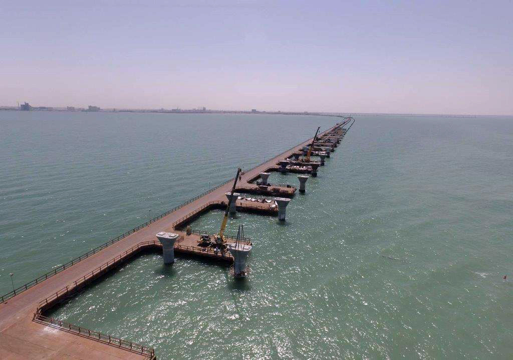 Sheikh Jaber causeway project in Kuwait is a cable-stayed bridge that is considered one of the longest cross-sea bridges worldwide