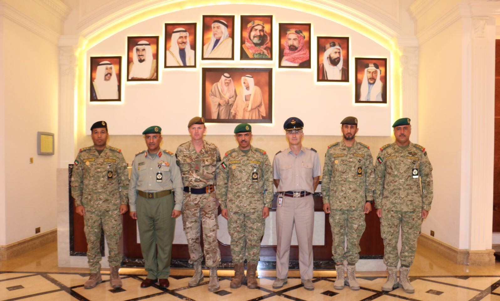 Acting Undersecretary of Kuwait's National Guard Maj Gen Faleh Shujaa during the meeting with a delegation from the British Army