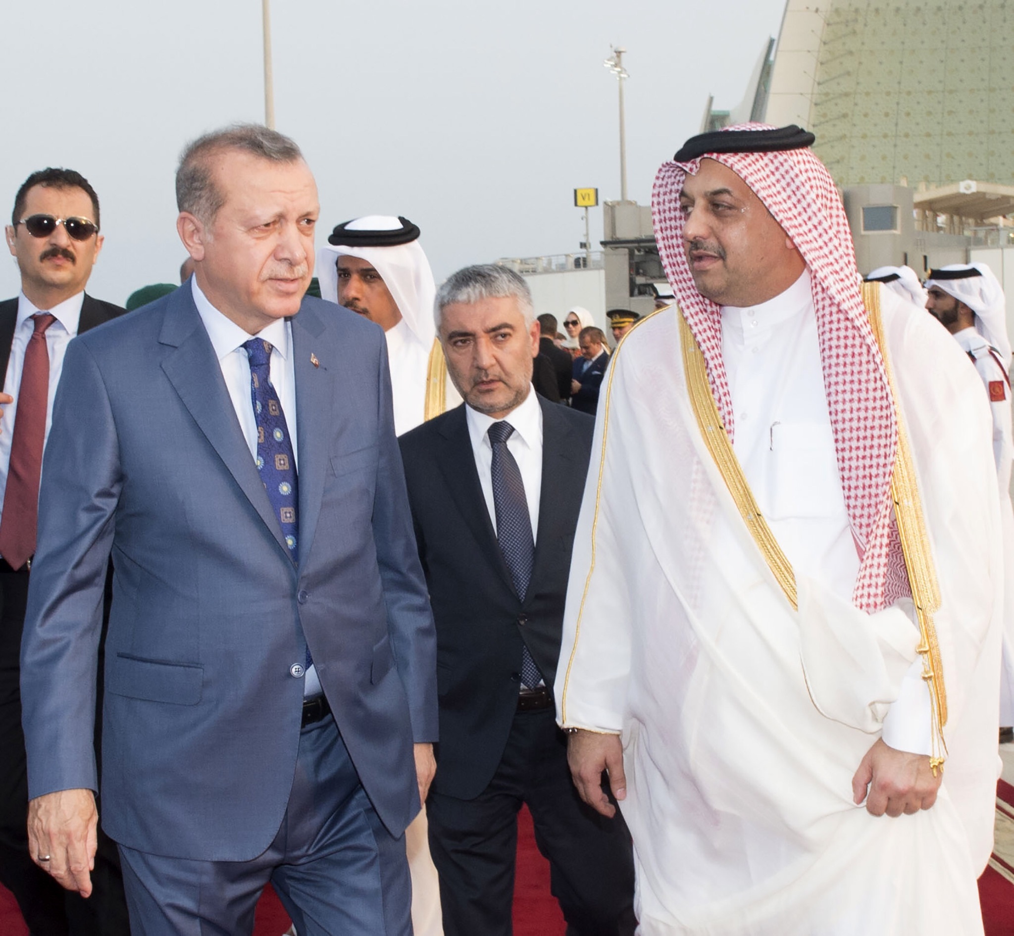 Turkey's President Recep Tayyip Erdogan departs Doha