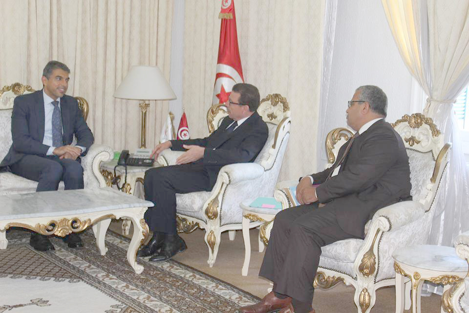 Kuwait Ambassador to Tunisia Ali Al-Thafiri meets with Tunisian Minister of Religious Affairs Ahmad Azoum