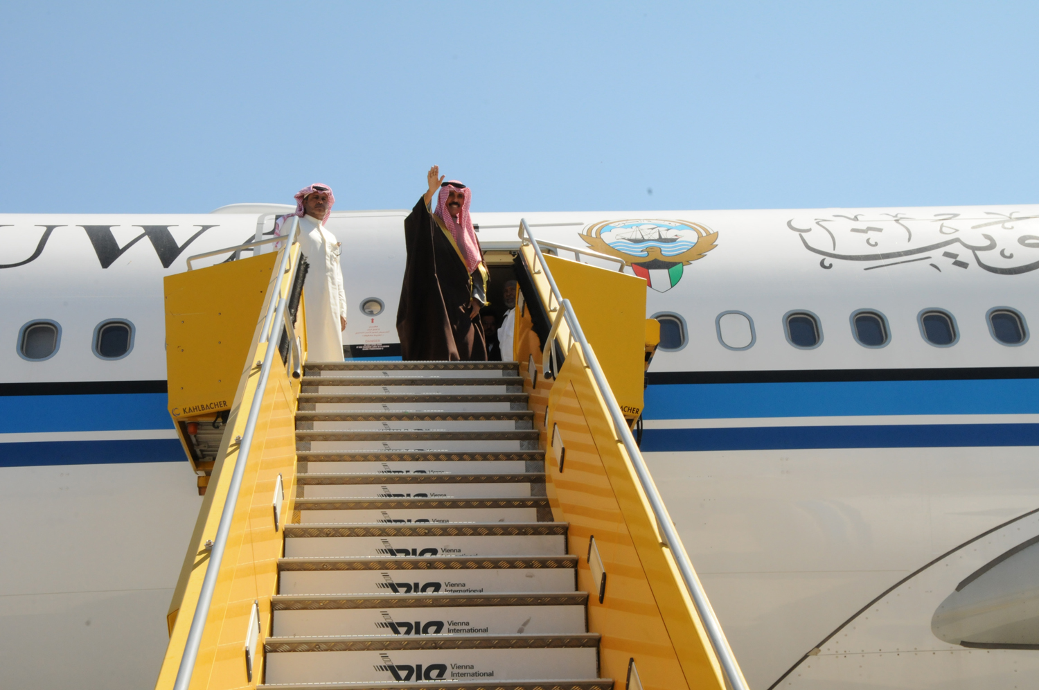 His Highness the Crown Prince of Kuwait Sheikh Nawaf Al-Ahmad Al-Jaber Al-Sabah lefts Vienna heading back home