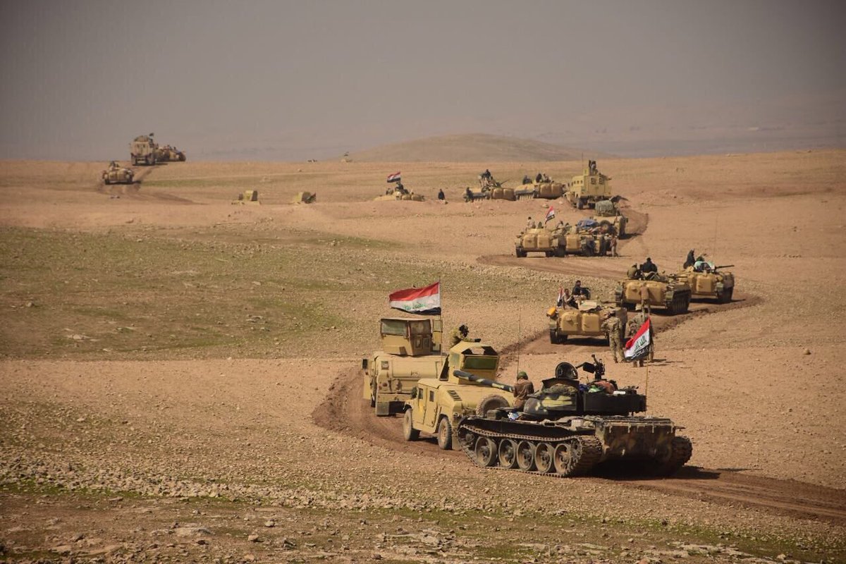 القوات العراقية خلال عمليات السيطرة على عدد من القرى في الجانبين الغربي والشرقي لمدينة (تلعفر)