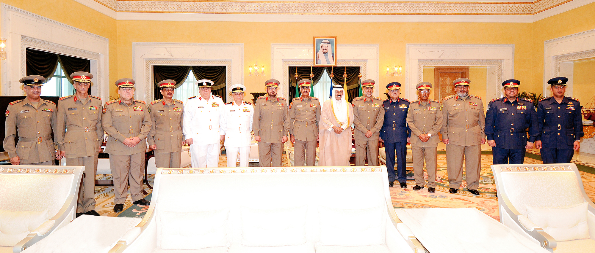 His Highness the Crown Prince Sheikh Nawaf Al-Ahmad Al-Jaber Al-Sabah met army chief