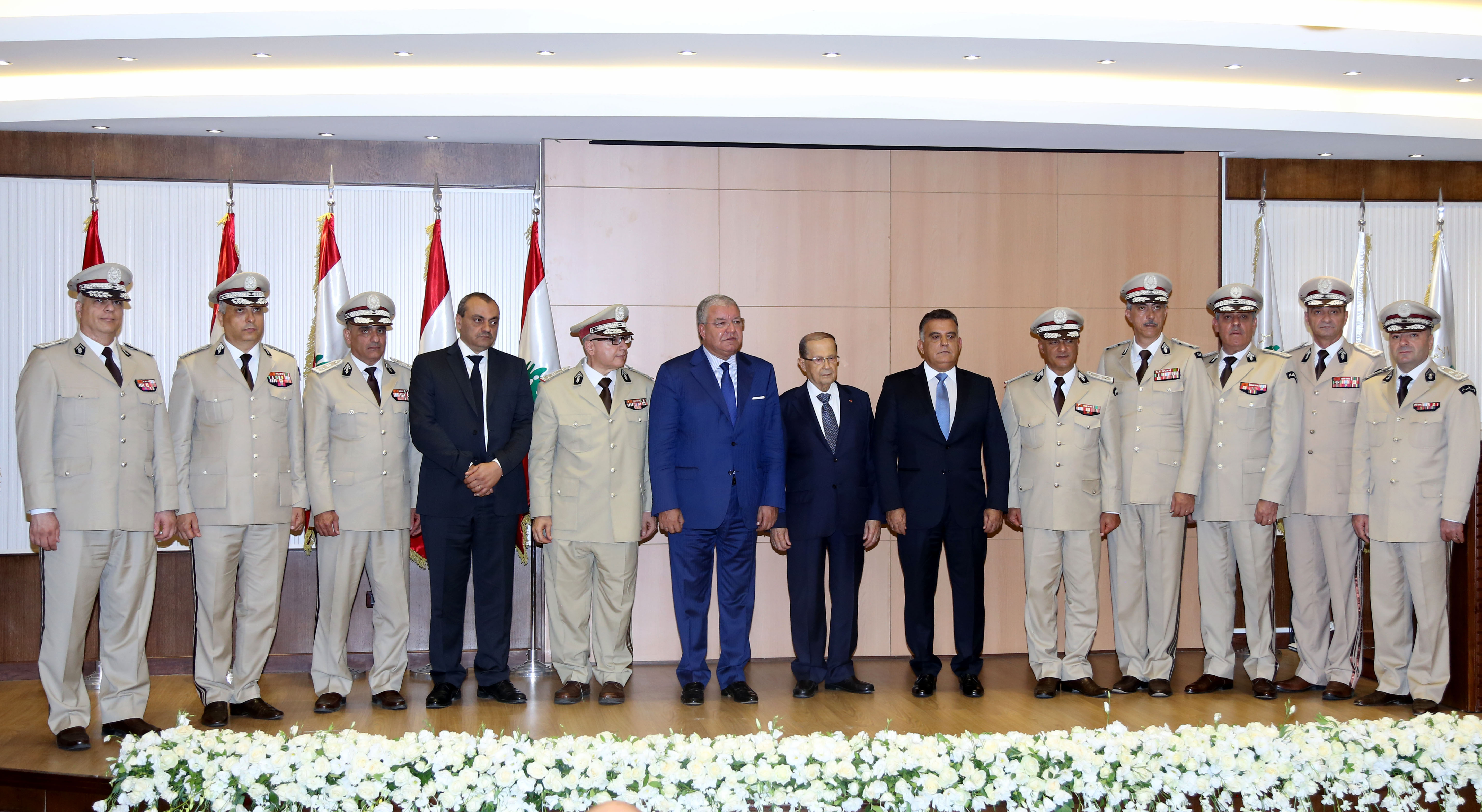 President Michel Aoun during the 72nd anniversary of the inception of Lebanon's General Security Directorate