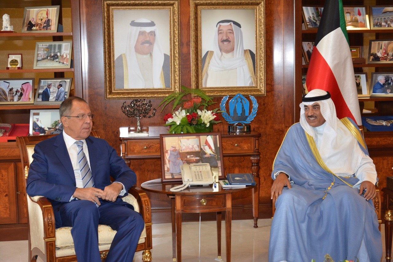 Kuwait's First Deputy Prime Minister and Foreign Minister Sheikh Sabah Al-Khaled Al-Hamad Al-Sabah met his Russian counterpart Sergey Lavrov