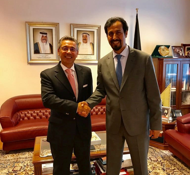 Kuwait's Ambassador in Rome Sheikh Ali Khaled Al-Sabah meets Italian Vice-President of the Chamber Pietro Paolo Rampino