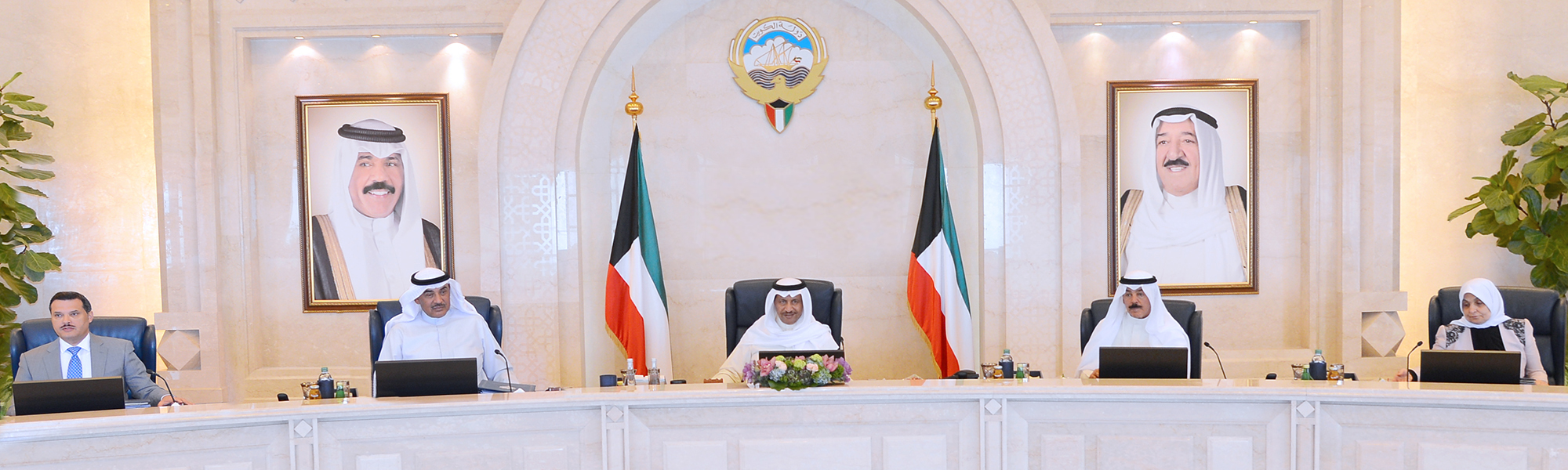 His Highness Prime Minister Sheikh Jaber Al-Mubarak Al-Hamad Al-Sabah presides the cabinet's weekly session
