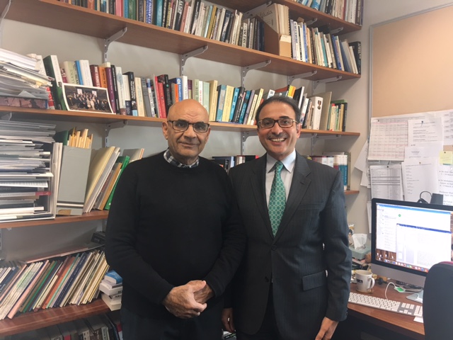 Ambassador Najeb Al-Bader with Director of the Center for Arab and Islamic Studies and Professor of Political Science at the ANU Amin Saikal