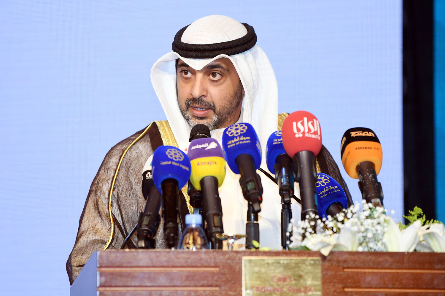 Minister of State for Cabinet Affairs Sheikh Mohammad Al-Abdullah Al-Sabah in his inaugural speech to the first forum of consultancy services for government projects