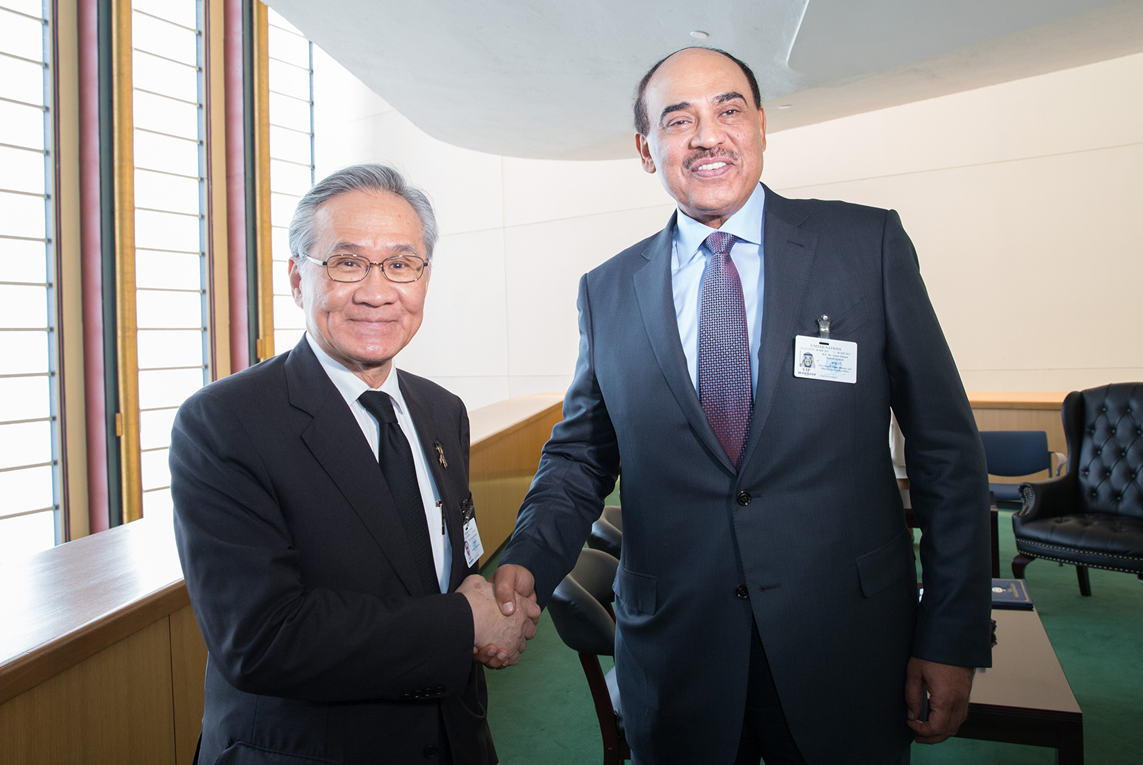 First Deputy Premier and Foreign Minister Sheikh Sabah Khaled Al-Hamad Al-Sabah meets with Thai Foreign Secretary Don Pramudwinai