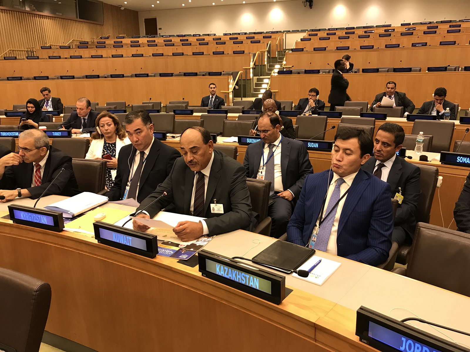 First Deputy Premier and Foreign Minister Sheikh Sabah Al-Khaled Al-Hamad Al-Sabah participates in the Organization of Islamic Cooperation's (OIC) ministerial meeting in New York