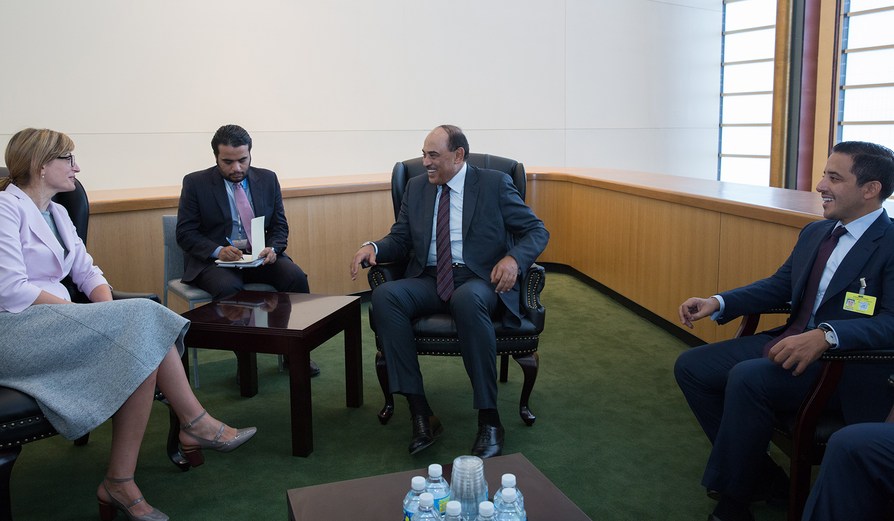 First Deputy Premier and Foreign Minister Sheikh Sabah Khaled Al-Hamad Al-Sabah holds talks with Bulgarian Deputy Prime Minister and Foreign Minister, Ekaterina Zaharieva