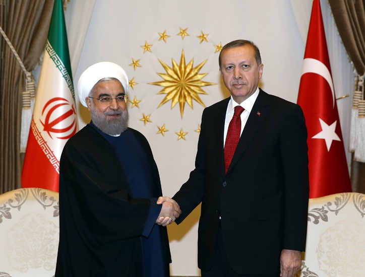 Turkish President Recep Tayyip Erdogan and his Iranian counterpart Hassan Rouhani