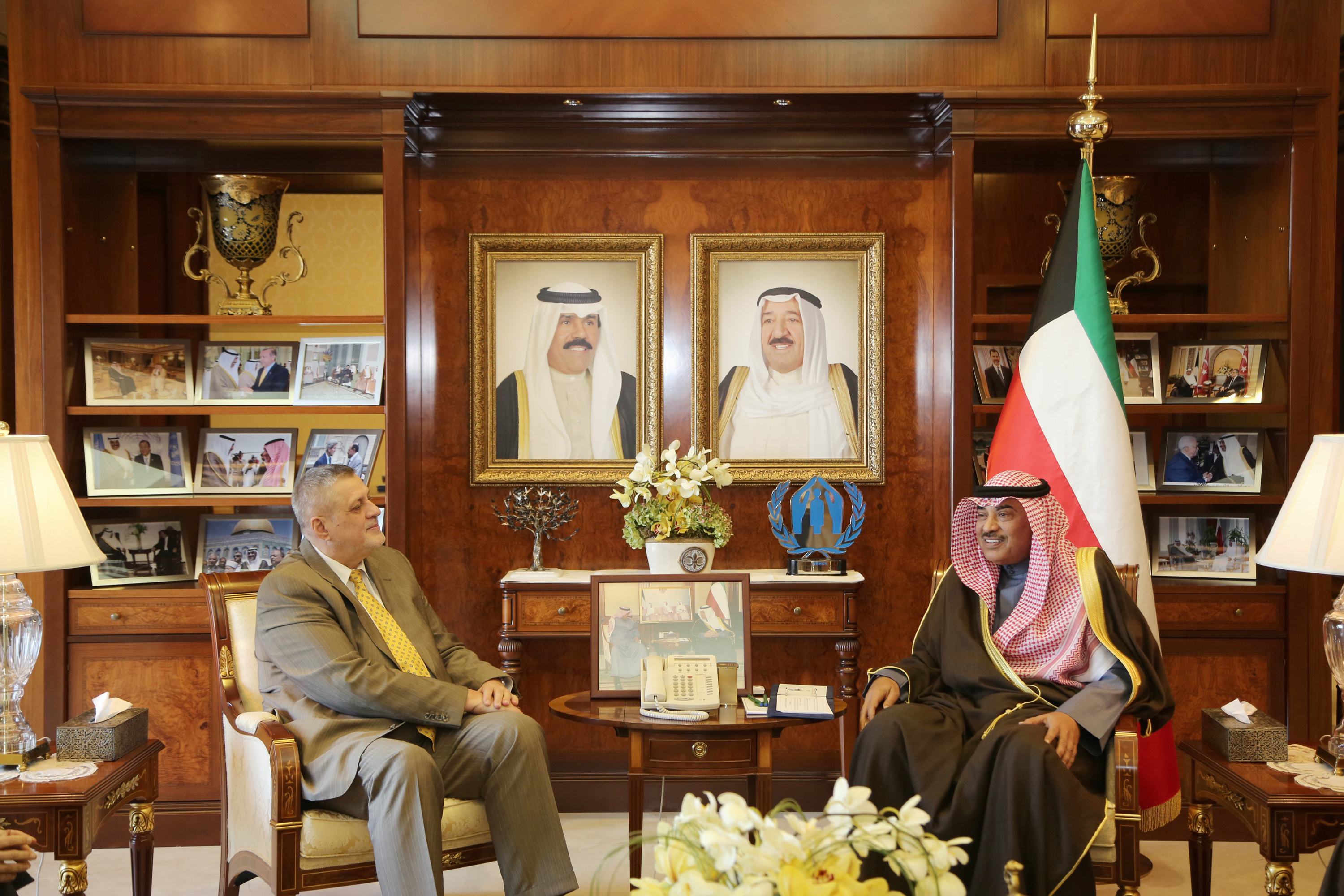 Foreign Minister Sheikh Sabah Khaled Al-Hamad Al-Sabah received  Special Representative of UN Secretary-General (SRSG) for Iraq Jan Kubis