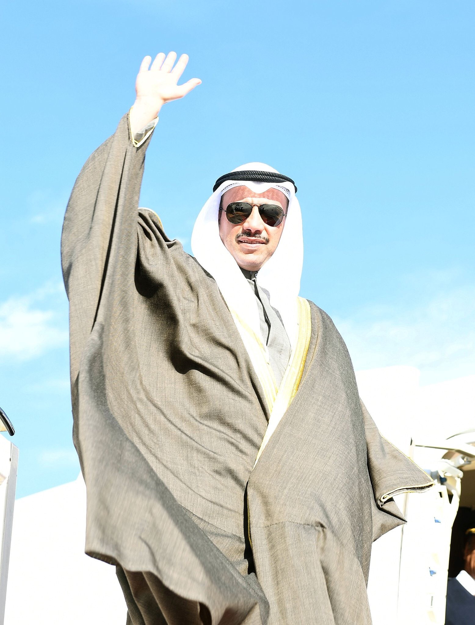 Kuwaiti National Assembly Speaker Marzouq Al-Ghanim during his departure to Cairo