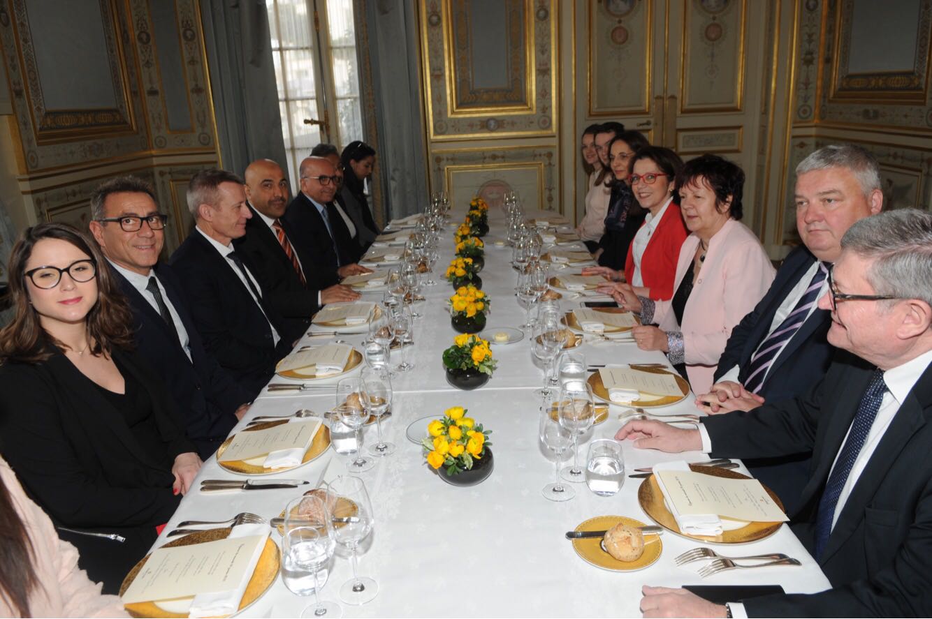 Kuwait's Ambassador to France Sami Al-Sulaiman During a luncheon
