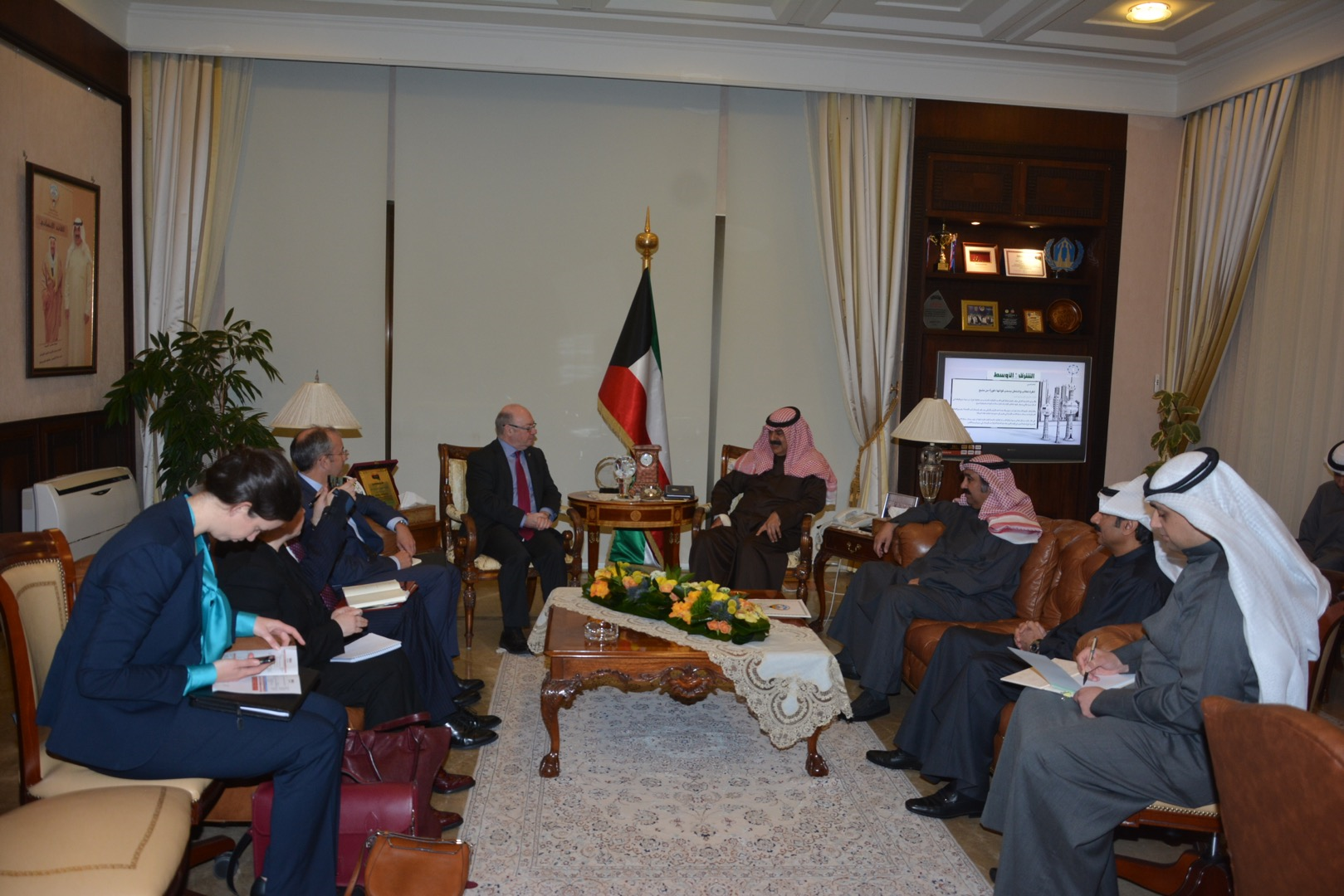 Deputy Foreign Minister Khaled Al-Jarallah meets with UK Minister of State for the Middle East and North Africa, Alistair Burt