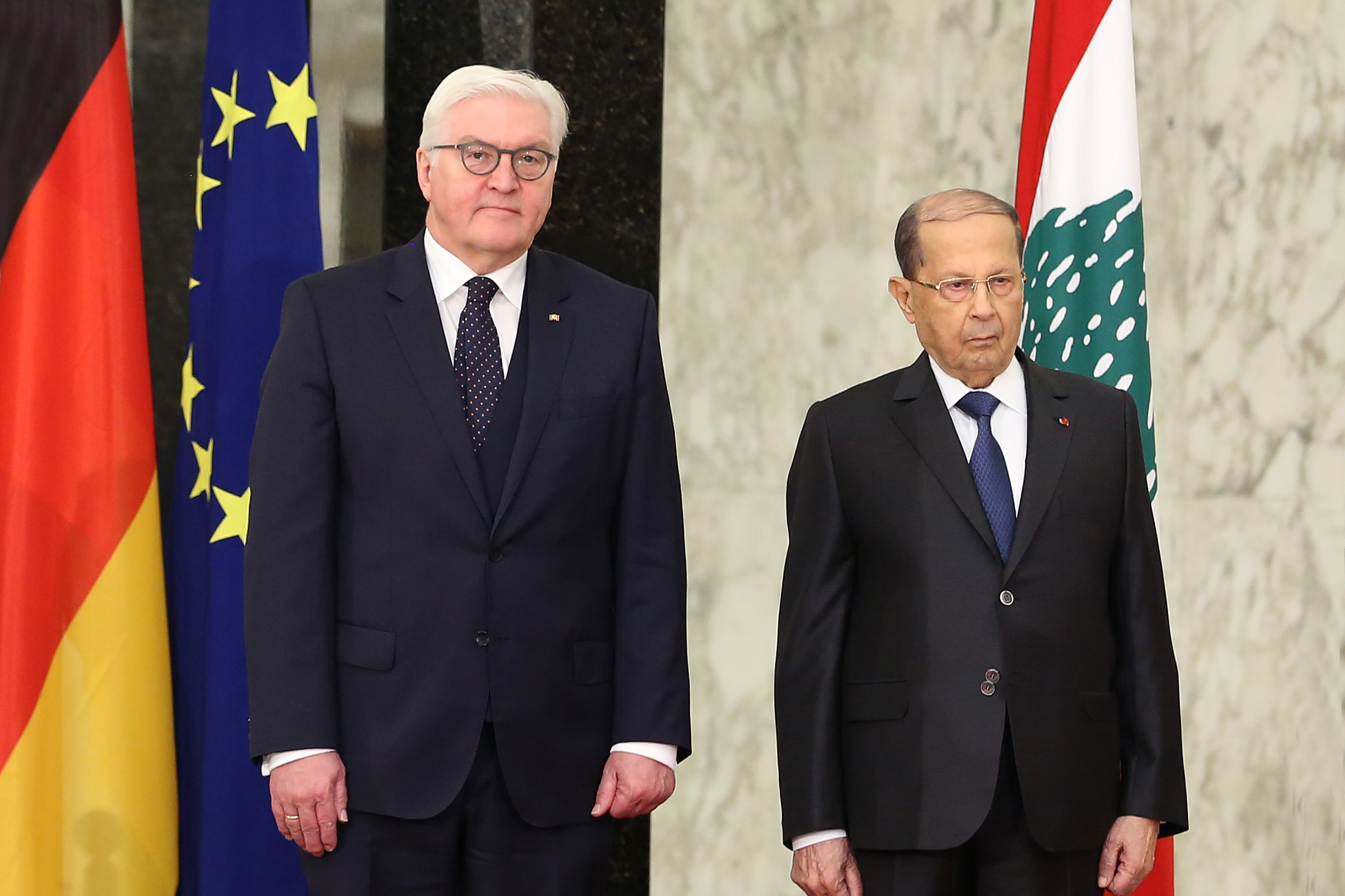 Lebanese and German presidents, Michel Aoun and Frank-Walter Steimeier