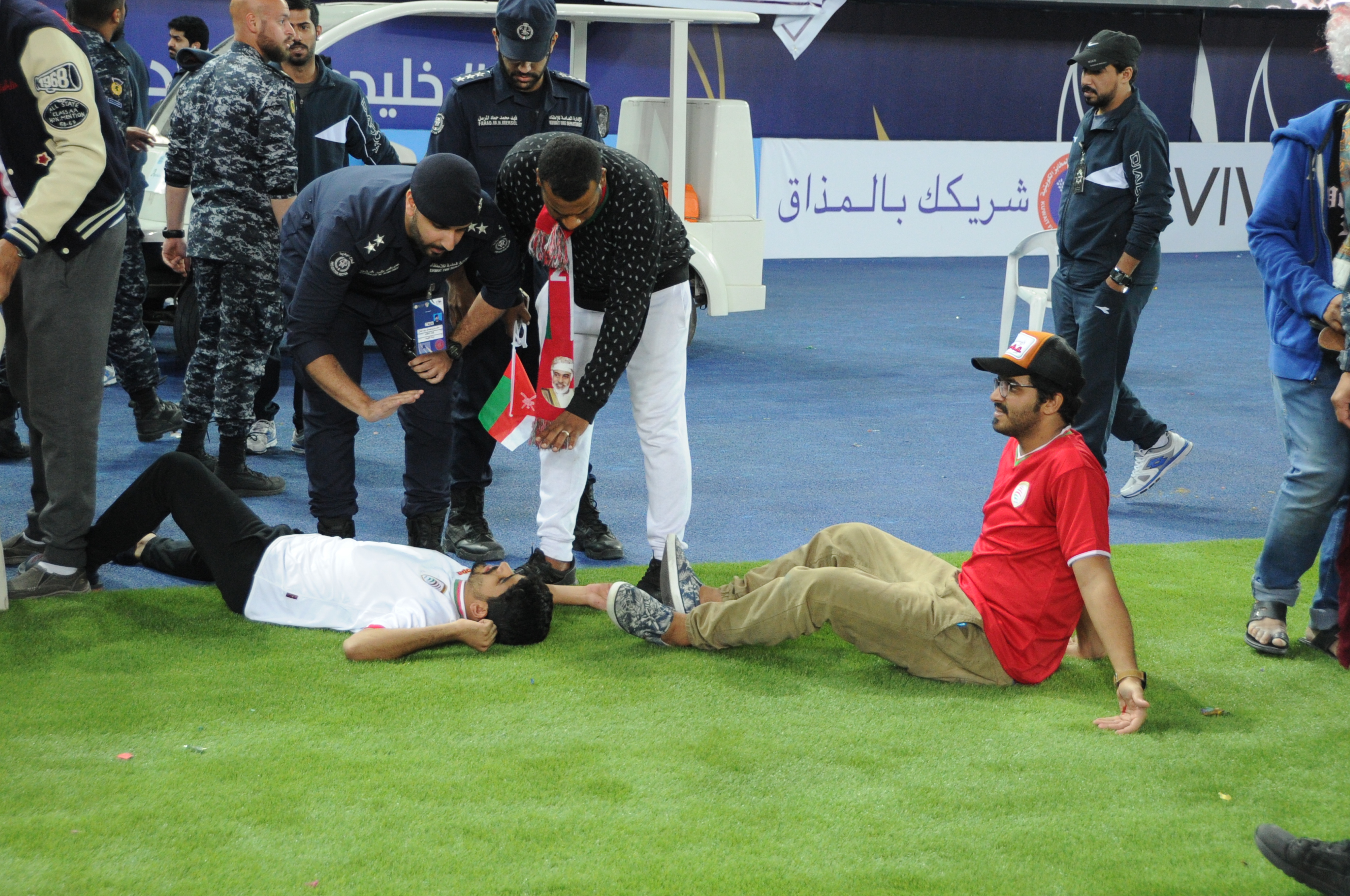 Omanis lightly injured at tournament stadium
