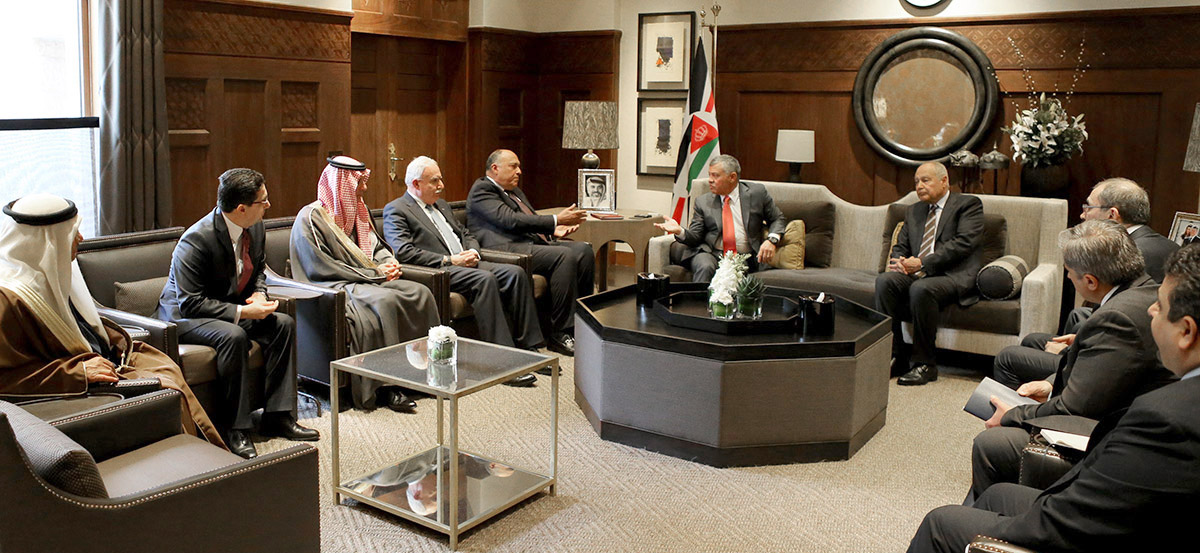 Jordanian King Abdullah II during the meeting