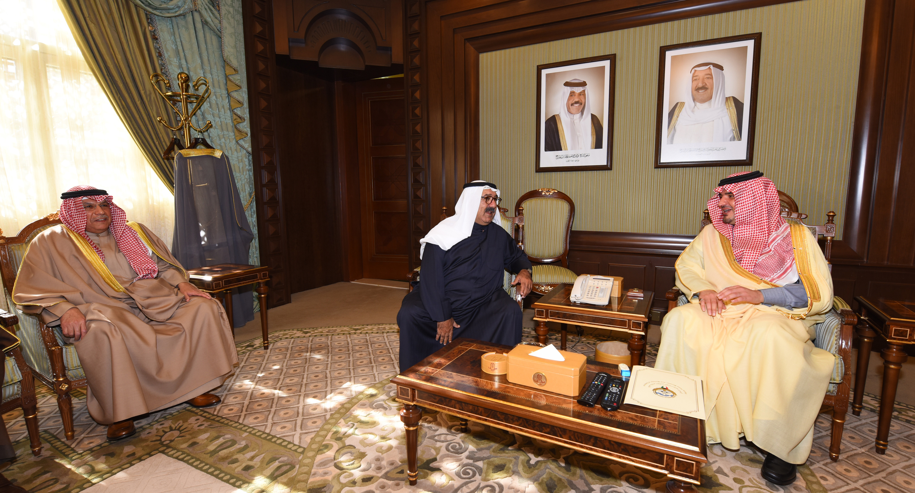 Kuwait's First Deputy Prime Minister and Defense Minister Sheikh Nasser Sabah Al-Ahmad Al-Sabah held talks with visiting Saudi Interior Minister Prince Abdulaziz bin Saud