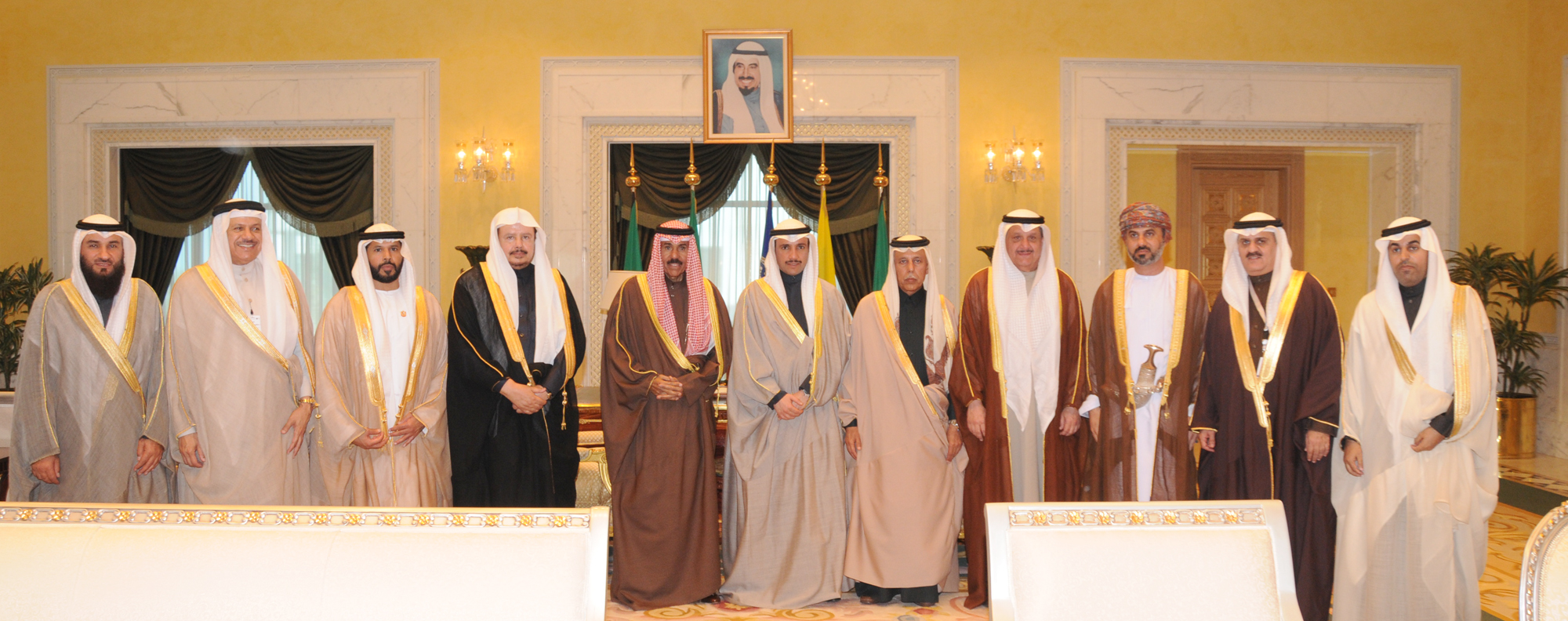 His Highness the Crown Prince Sheikh Nawaf Al-Ahmad Al-Jaber Al-Sabah received GCC parliamentary representatives
