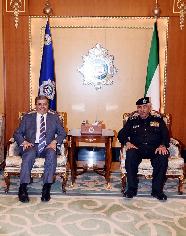 Kuwait Ministry of Interior Undersecretary Gen. Mahmoud Al-Doseri meets with Iraq's Ambassador to Kuwait Alaa Al-Hashemi