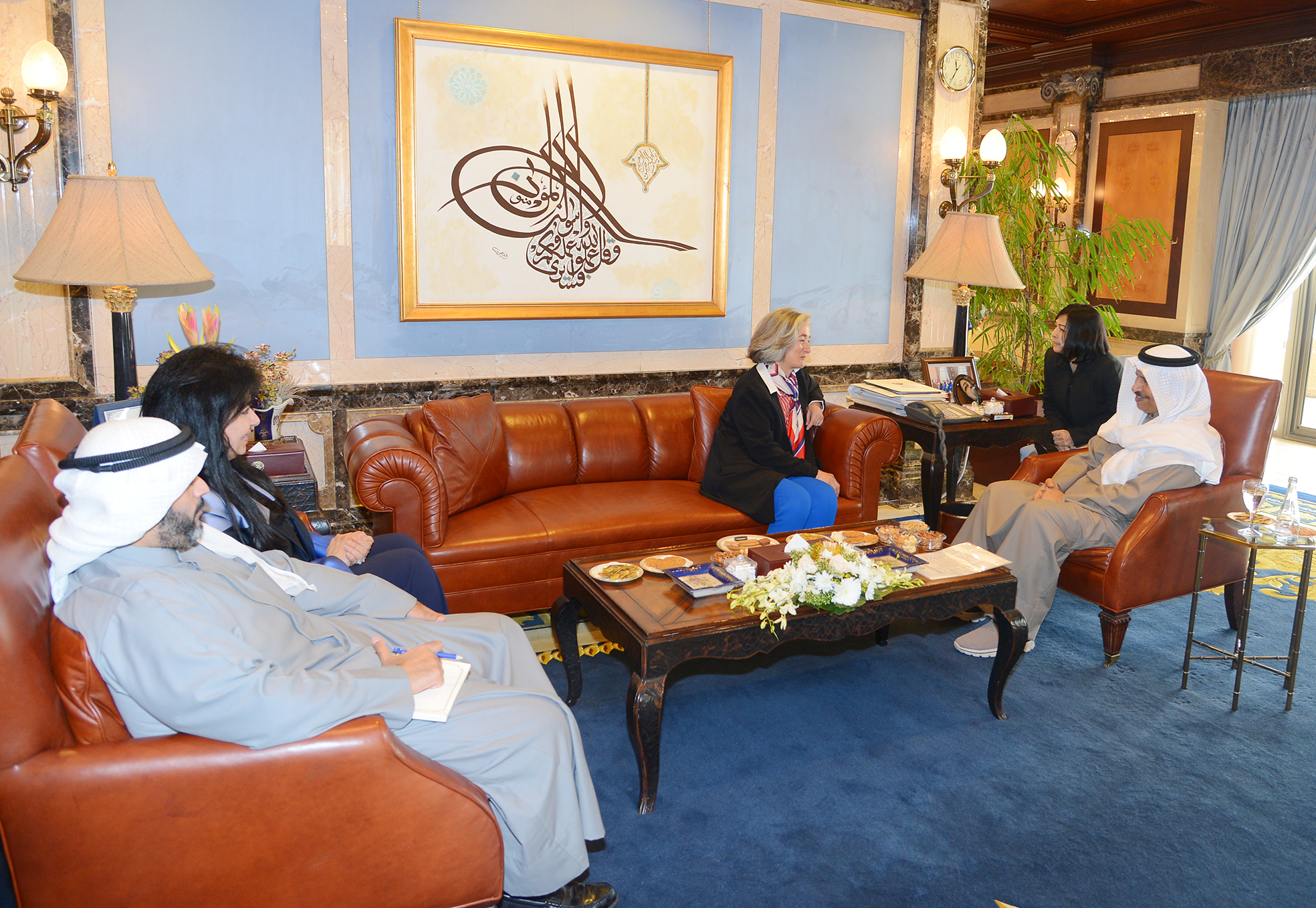 His Highness the Prime Minister Sheikh Jaber Al-Mubarak Al-Hamad Al-Sabah received the French Ambassador Marie Masdupuy