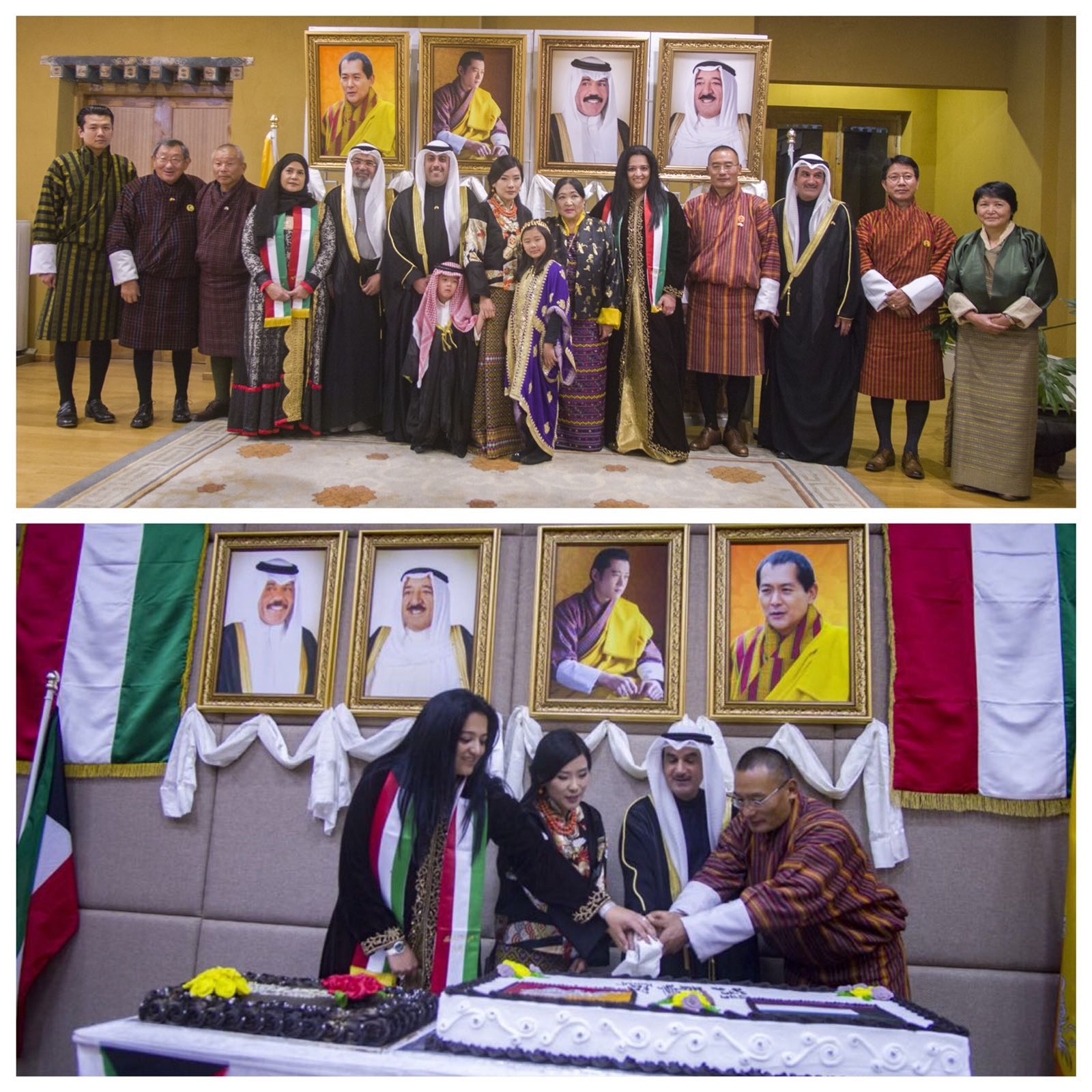The Kuwaiti embassies in Bhutan celebrated the 57th National Day and the 27th Liberation Day
