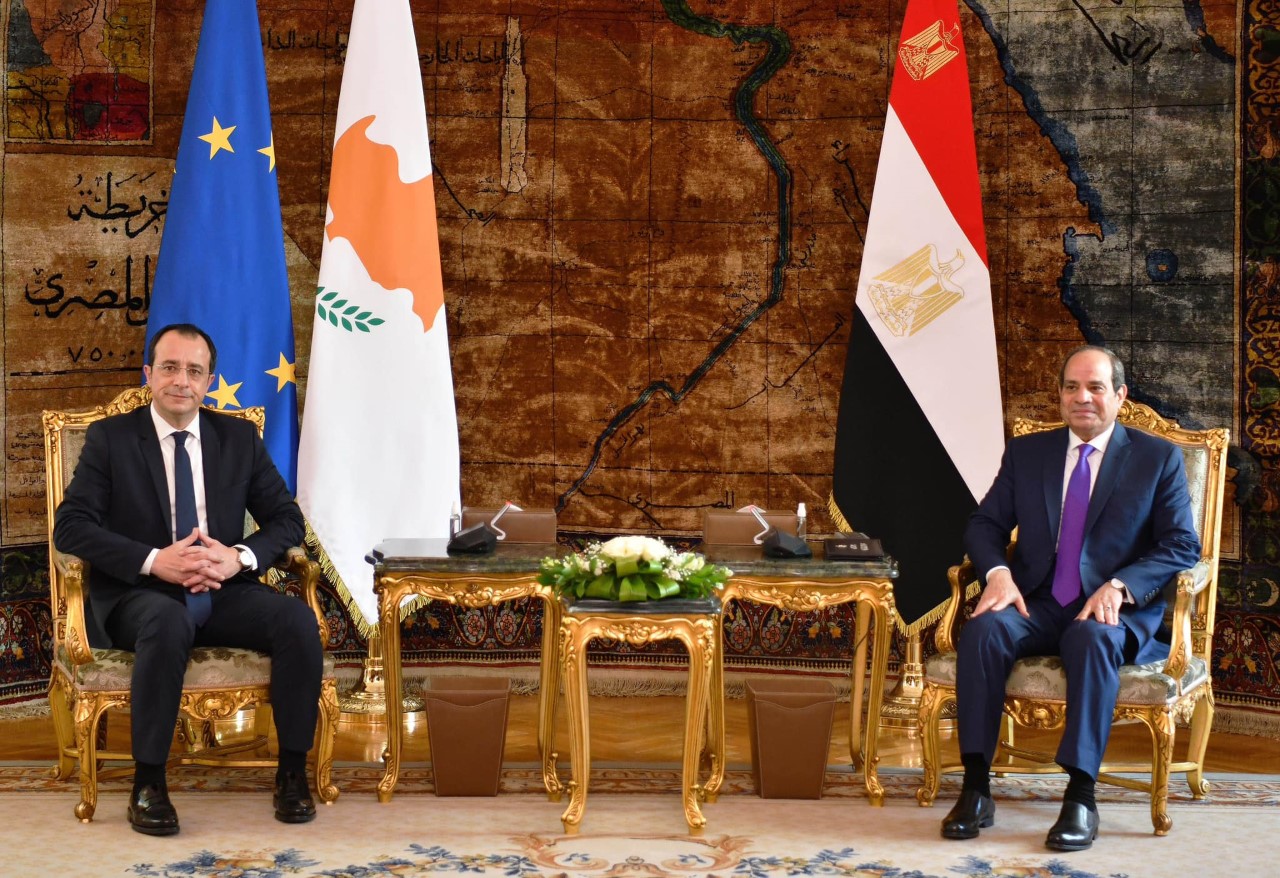 Egyptian President with his Cypriot counterpart