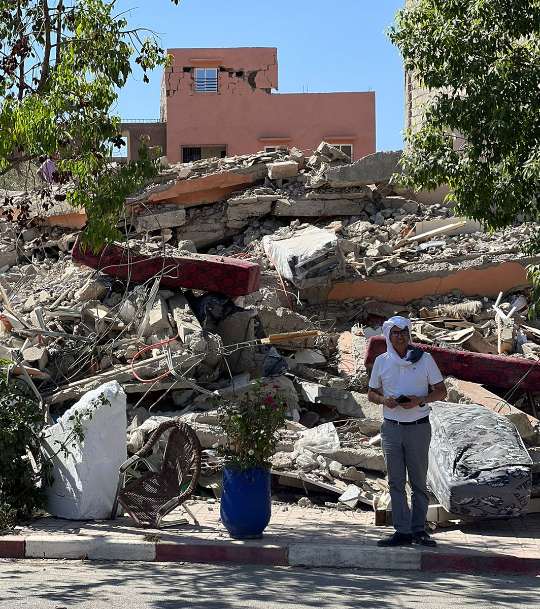 An earthquake hit Morocco damages houses