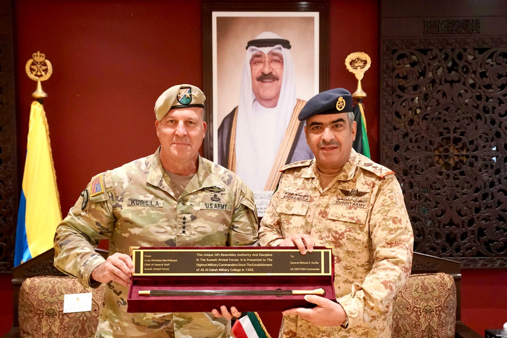 Kuwait Chief of Staff, CENTCOM commander discuss issues of common interest