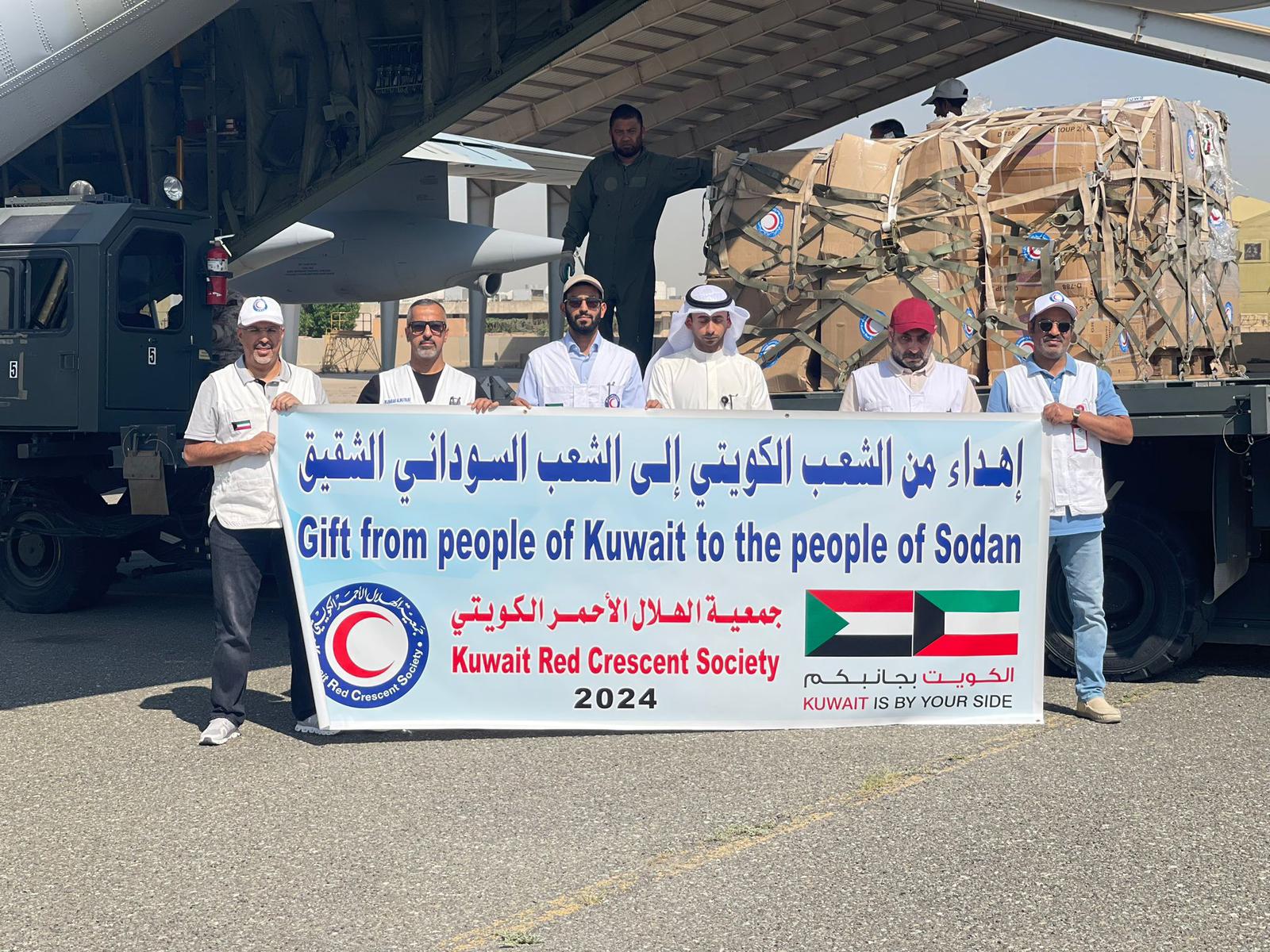 Second Kuwaiti relief planeload takes off to Sudan