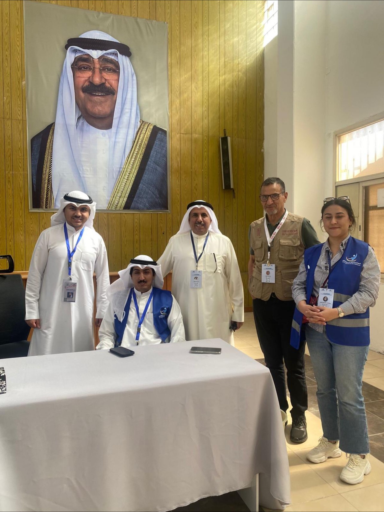 فريق جمعية الشفافية الكويتية يطلع على سير اللجان الانتخابية