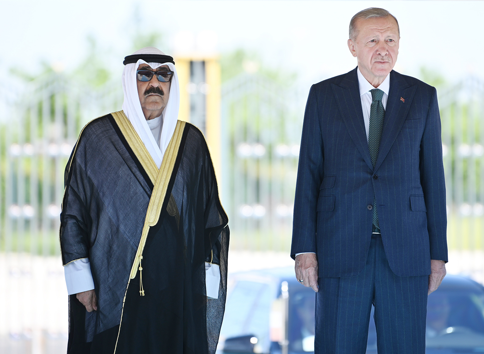 His Highness the Amir of Kuwait Sheikh Meshal Al-Ahmad Al-Jaber Al-Sabah with President Recep Tayyip Erdogan