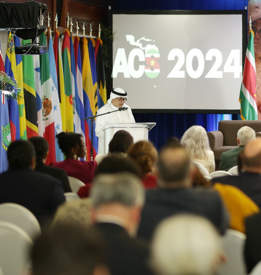 الأمين العام لمجلس التعاون لدول الخليج العربية جاسم البديوي خلال إلقاء كلمته