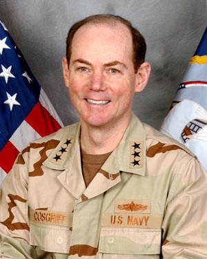 Vice Admiral Kevin J. Cosgriff Commander of the US 5th Fleet