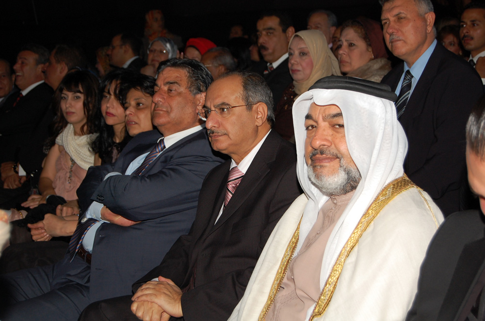 سفير دولة الكويت لدى مصر الدكتور رشيد الحمد وسط حضور الدورة الرابعة لمهرجان الاعلام العربي