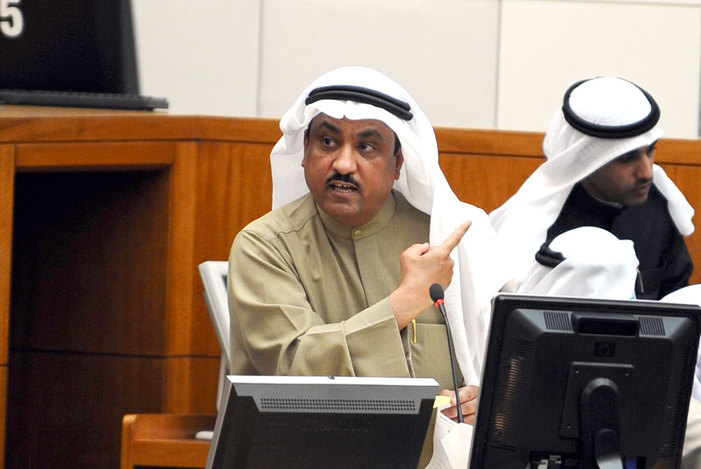 عضو مجلس الامة مسلم البراك أثناء مناقشة الاستجواب