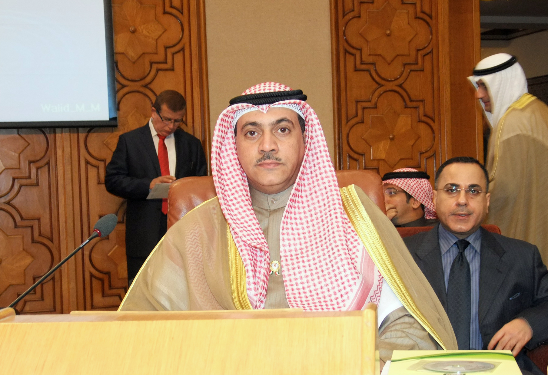 Kuwait's Minister of Electricity, Water and Communication Salem Al-Othaina