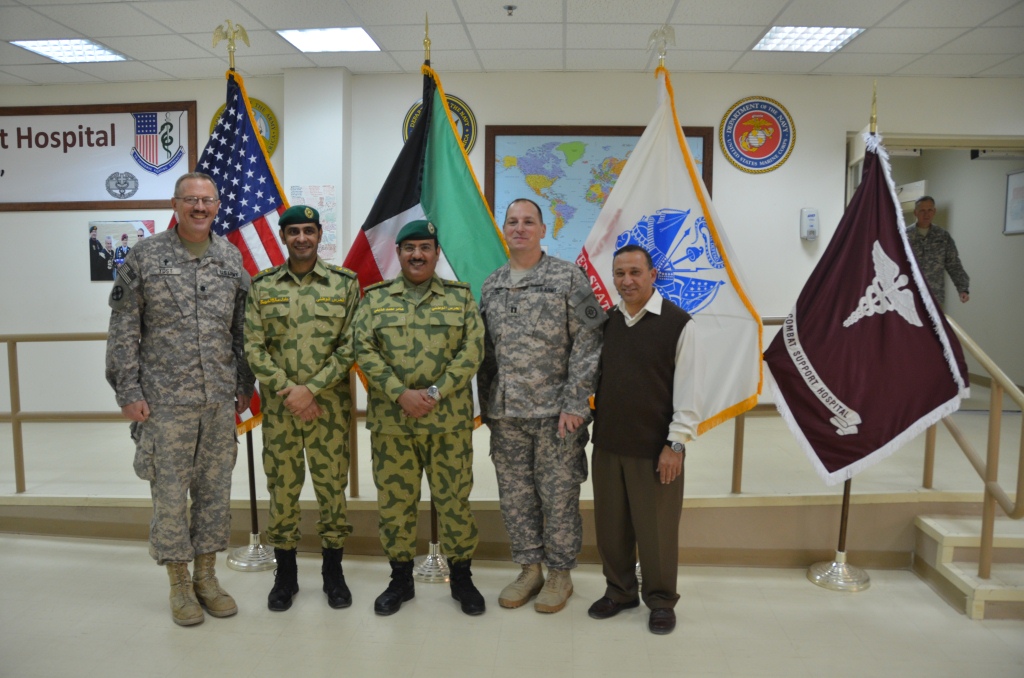 A team from Kuwait National Guard (KNG) visited the US Army base Camp Arifjan to bolster cooperation between the two military entities