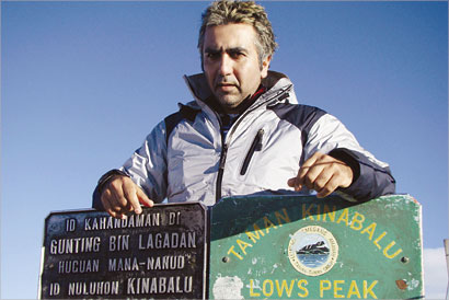 The Kuwaiti sports champion, Zed Al-Rifai, the first Arab to climb Mount Everest.
