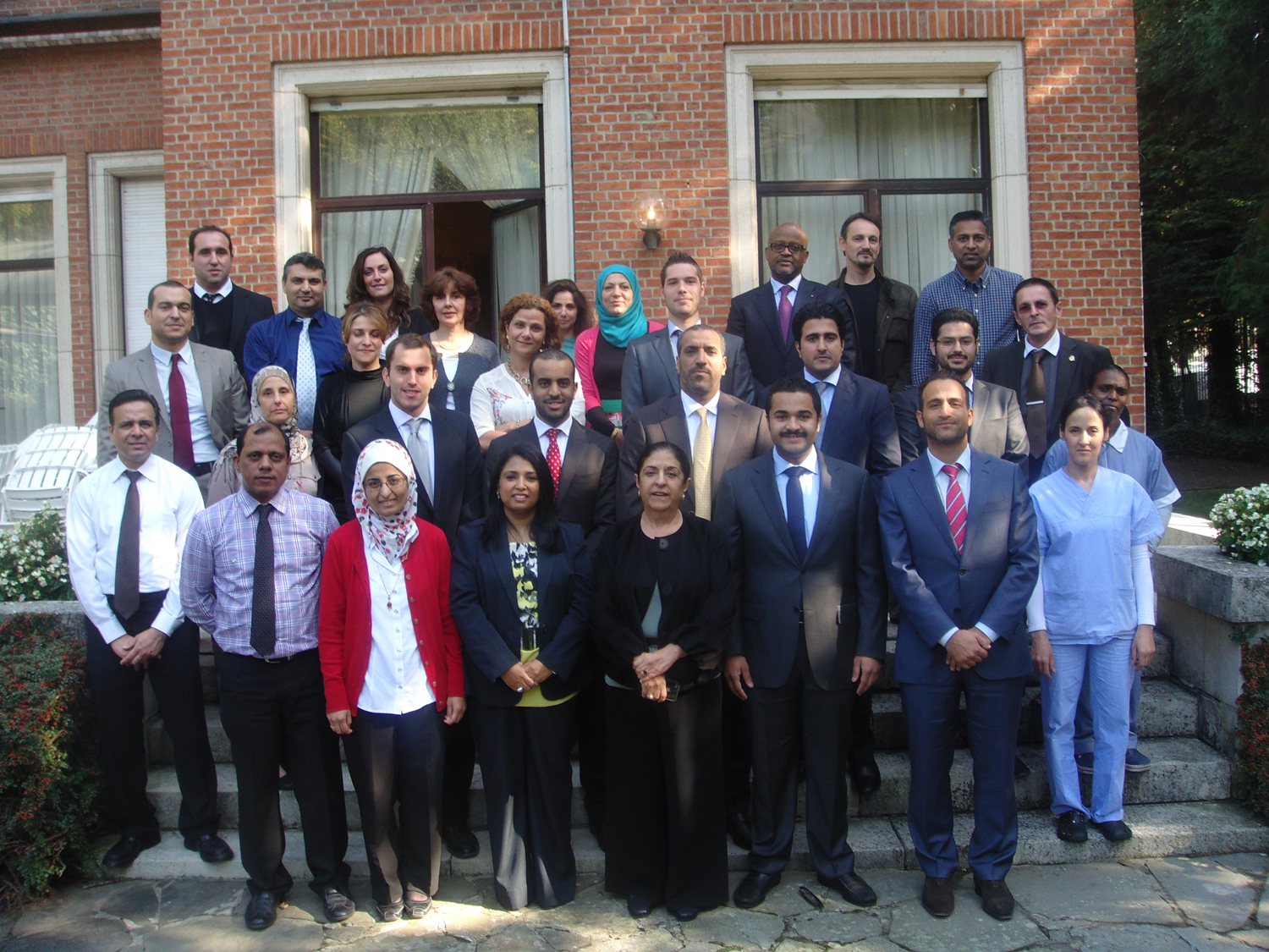 Ambassador Nabeela Al Mulla with the embassy staff in Brussels